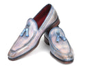 Paul Parkman (FREE Shipping) Tassel Loafers Lila Hand-Painted (ID