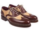 Paul Parkman (FREE Shipping) Triple Leather Sole Goodyear Welted Wingtip Brogues (ID