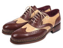 Paul Parkman (FREE Shipping) Triple Leather Sole Goodyear Welted Wingtip Brogues (ID