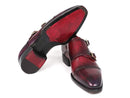 Paul Parkman (FREE Shipping) Triple Leather Sole Hand-Welted Cap Toe Monkstraps (ID