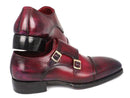 Paul Parkman (FREE Shipping) Triple Leather Sole Hand-Welted Cap Toe Monkstraps (ID