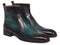 Paul Parkman (FREE Shipping) Turquoise Burnished Side Zipper Boots (ID