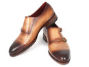 Paul Parkman (FREE Shipping) Two Tone Double Monkstrap Shoes (ID