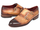 Paul Parkman (FREE Shipping) Two Tone Double Monkstrap Shoes (ID