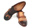 Paul Parkman (FREE Shipping) Two Tone Double Monkstrap Shoes (ID