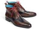 Paul Parkman (FREE Shipping) Wingtip Ankle Boots Dual Tone Brown & Blue (ID