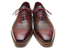 Paul Parkman (FREE Shipping) Wingtip Oxford Goodyear Welted Bordeaux & Camel (ID