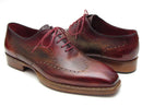 Paul Parkman (FREE Shipping) Wingtip Oxford Goodyear Welted Bordeaux & Camel (ID