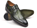 Paul Parkman (FREE Shipping) Wingtip Single Monkstraps Green (ID