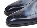 Paul Parkman (FREE Shipping) Wingtip Single Monkstraps Navy (ID