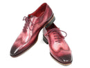Paul Parkman (FREE Shipping) Wintip Oxfords Burgundy Handpainted Calfskin (ID