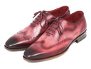 Paul Parkman (FREE Shipping) Wintip Oxfords Burgundy Handpainted Calfskin (ID