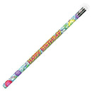 PENCILS HAPPY BIRTHDAY GLITZ 12/PK-Supplies-JadeMoghul Inc.