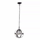 Pendant Lighting Stylish Iron Sphere 1-Light Pendant, Black Benzara