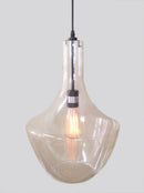 Pendant Lights Glass Pendant Light - Laarni 1-light Adjustable Cord Glass Edison Pendant with Bulb HomeRoots