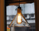 Pendant Lights Glass Pendant Light - Luciana 1-light Adjustable Height 9-inch Edison Pendant with Bulb HomeRoots