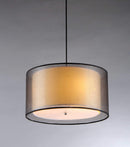 Pendant Lights Pendant Lighting - Jonah 3-light Double Drum Shade Pendant HomeRoots