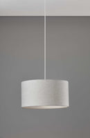 Pendant Lights Rustic Pendant Lighting - 15" X 15" X 8" White Shade Drum Pendant HomeRoots