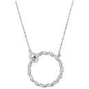 10kt White Gold Women's Round Diamond Circle Pendant Necklace 1-10 Cttw - FREE Shipping (US/CAN)