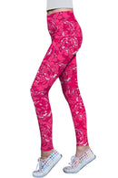 Peony Blaze Peony Blaze Lucy Pink Floral Performance Leggings - Women Lucy Leggings