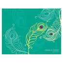 Perfect Peacock Program Indigo Blue (Pack of 1)-Wedding Ceremony Stationery-Chocolate Brown-JadeMoghul Inc.