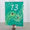 Perfect Peacock Table Number Numbers 1-12 Luxe Peacock Green (Pack of 12)-Table Planning Accessories-Daiquiri Green-85-96-JadeMoghul Inc.