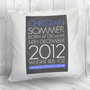 Personalised Baby Gifts - Baby Cushion Cover in Blue