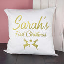 Personalised Pillow Baby Gifts - Baby 's First Christmas Cushion Cover
