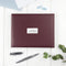 Personalized Stationery Burgundy Leather Visitors Book