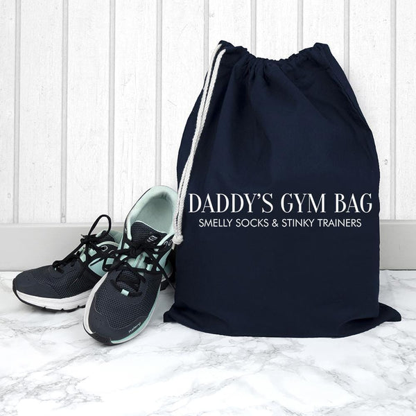 Personalized Bags Cotton Navy Gym Bag
