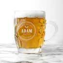 Personalized Glasses - Happy Birthday Dimpled Beer Glass