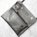 Personalized Wallets Metallic Leather Clutch Bag