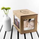 Personalized Mother's Day Gifts - Mother's Love Midi Oak Photo Cube Keepsake Box
