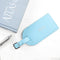 Personalized Luggage Tags Pastel Blue Foiled Leather Luggage Tag