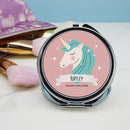 Unique Personalized Gifts Sparkle Squad Round Pink Compact Mirror