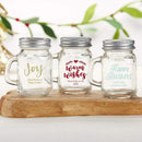 Personalized Coasters Personalized 4 oz. Mini Mason Mug Shot Glass with Lid - Holiday Kate Aspen