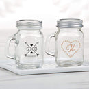 Personalized Coasters Personalized 4 oz. Mini Mason Mug Shot Glass with Lid - Monogram Kate Aspen