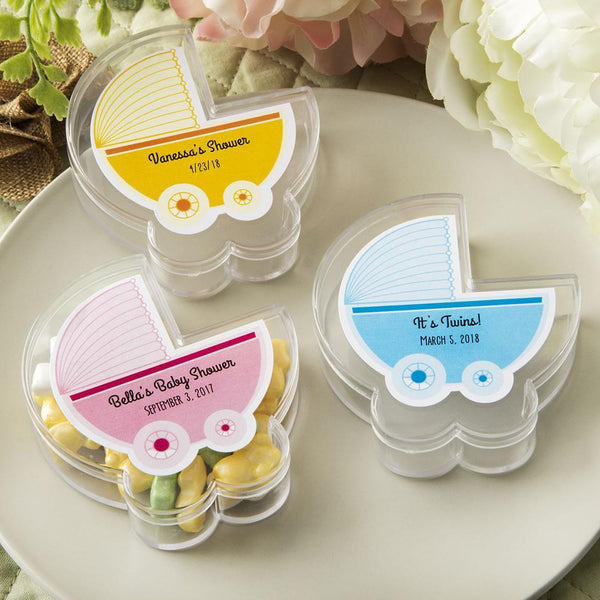 Personalized Expressions Clear baby stroller box-Bridal Shower Decorations-JadeMoghul Inc.