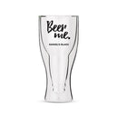 Personalized Gifts For Men Personalized Double Walled Beer Glass Beer Me Print (Pack of 1) Weddingstar