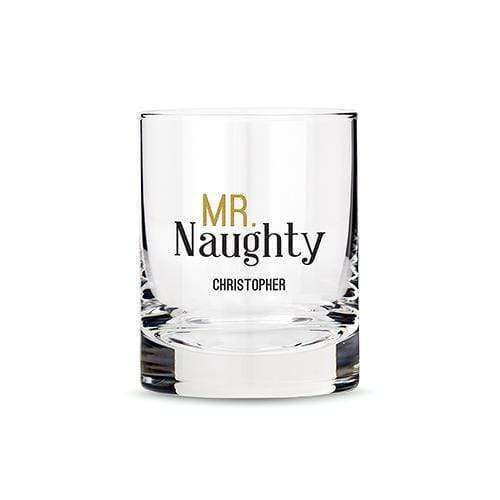 Personalized Gifts for Men Personalized Whiskey Glasses with Mr. Naughty Print (Pack of 1) Weddingstar