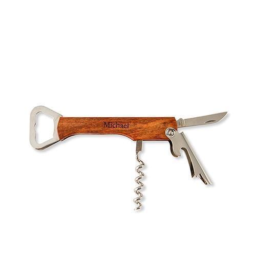 Personalized Gifts for Men Rose Wood Handle Cork Screw (Pack of 1) JM Weddings