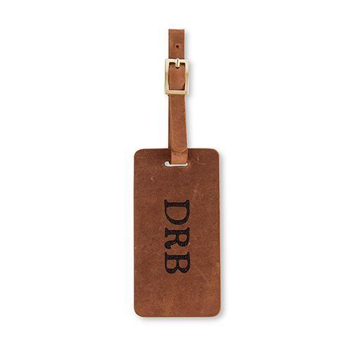 Tanned Genuine Leather Luggage Tag (Pack of 1)