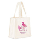 Personalized Gifts for Women Personalized White Canvas Tote Bag - Let's Flamingle Mini Tote with Gussets (Pack of 1) Weddingstar