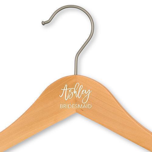 Personalized Gifts for Women Personalized Wooden Wedding Hanger - Calligraphic Name Printing White (Pack of 1) Weddingstar