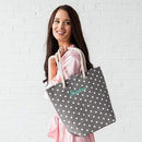 Personalized Gifts for Women Polka Dot Cabana Tote - Gray (Pack of 1) Weddingstar