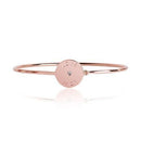 Personalized Gifts for Women Rose Gold Bangle Bracelet Engraved Love with Crystal Rhinestone (Pack of 1) JM Weddings