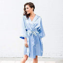 Personalized Gifts for Women Silky Kimono Robe - Periwinkle 1XL - 2XL (Pack of 1) JM Weddings