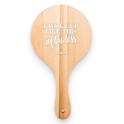 Wooden Hand Mirror - #flawless (Pack of 1)