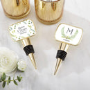 Personalized Gold Bottle Stopper - Botanical Garden(24 Pcs)-Wedding Cake Toppers-JadeMoghul Inc.