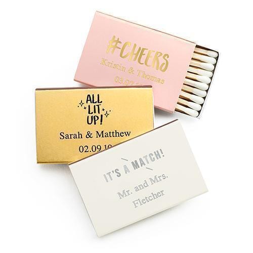 Personalized Matchbox White (Pack of 1)-Popular Wedding Favors-JadeMoghul Inc.